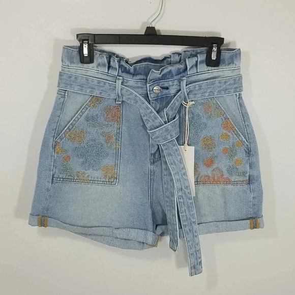 {Driftwood} Paperbag Short Stencil Light Wash - Picture 5 of 13